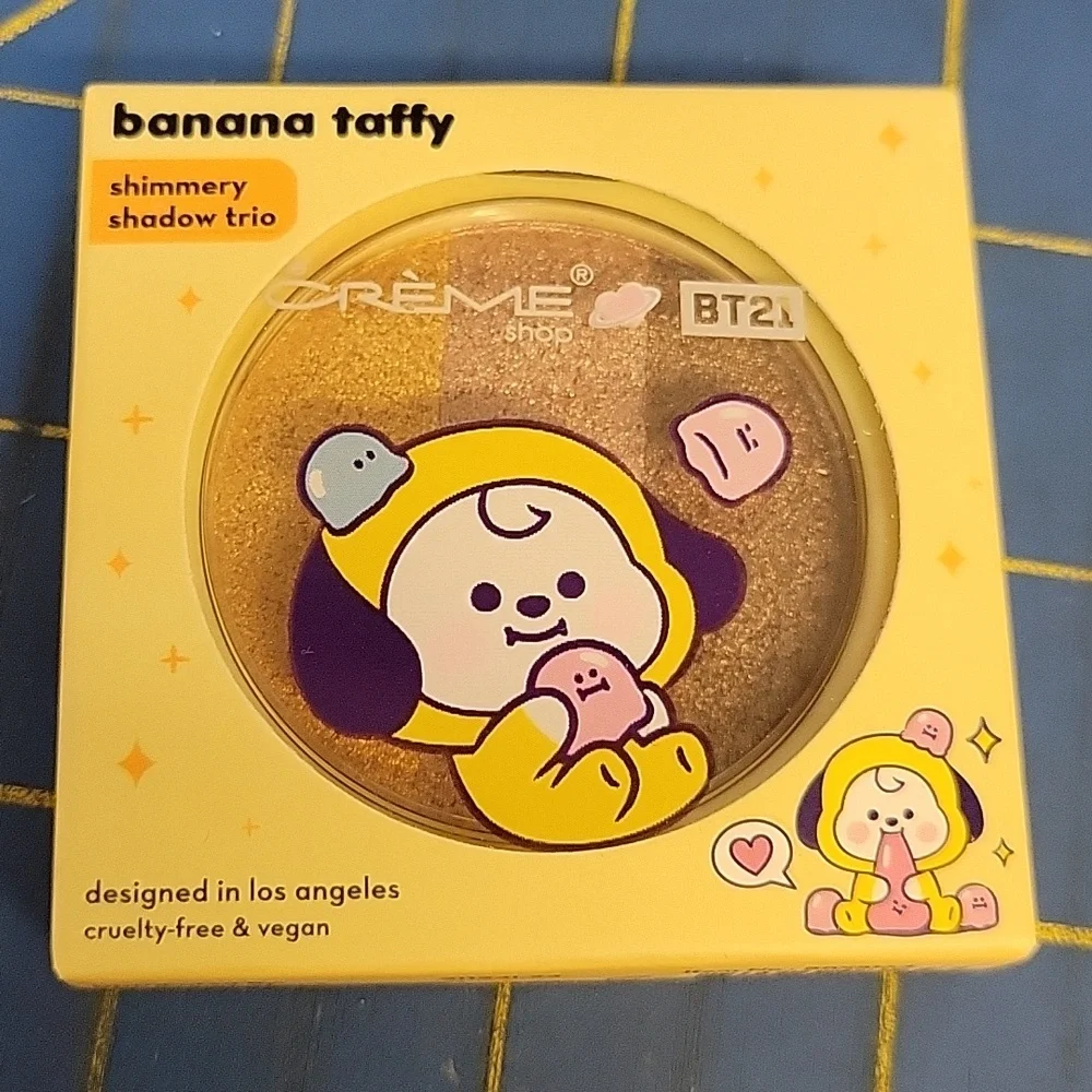 The Creme Shop BT21 Banana Taffy Shimmery Shadow Trio New Sealed Box